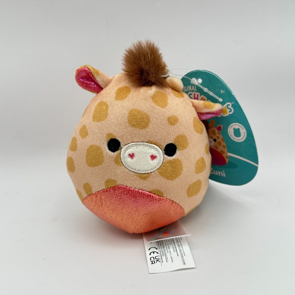 Squishmallows Zuni The Valentines Giraffe Mini Animal‎ Plush Stuffed Toy 4" NWT